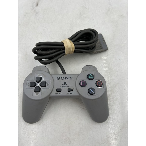 Vintage Sony PlayStation PS1 SCPH-1080 Controller Wired Gray OEM Tested Original - Picture 1 of 9